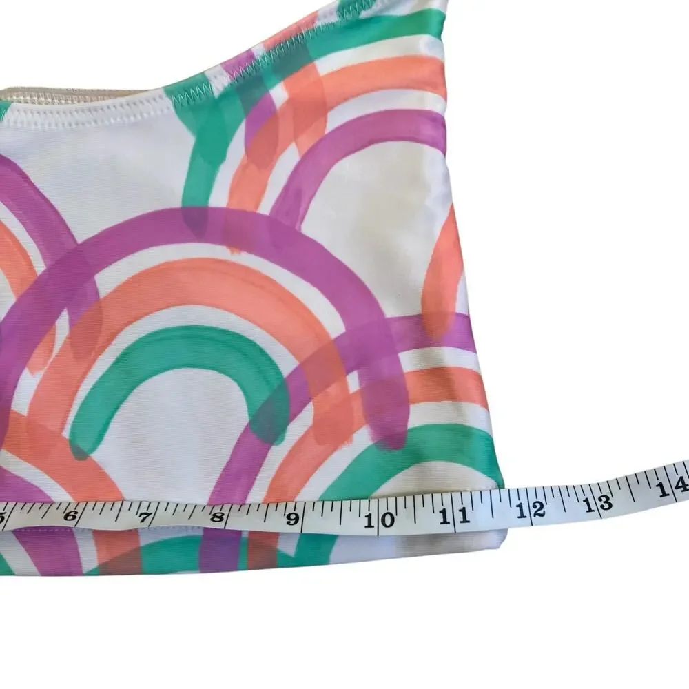 Tea Collection Sz 10 Tie Tankini Swim Top in Island Rainbow NWT